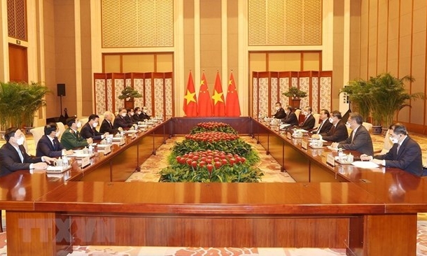 Tổng Bí thư Nguyễn Phú Trọng hội kiến Thủ tướng Trung Quốc