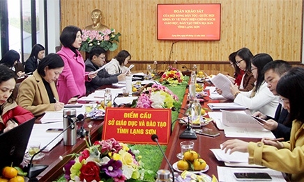 Hội đồng Dân tộc của Quốc hội khảo sát chính sách giáo dục vùng dân tộc thiểu số trên địa bàn tỉnh