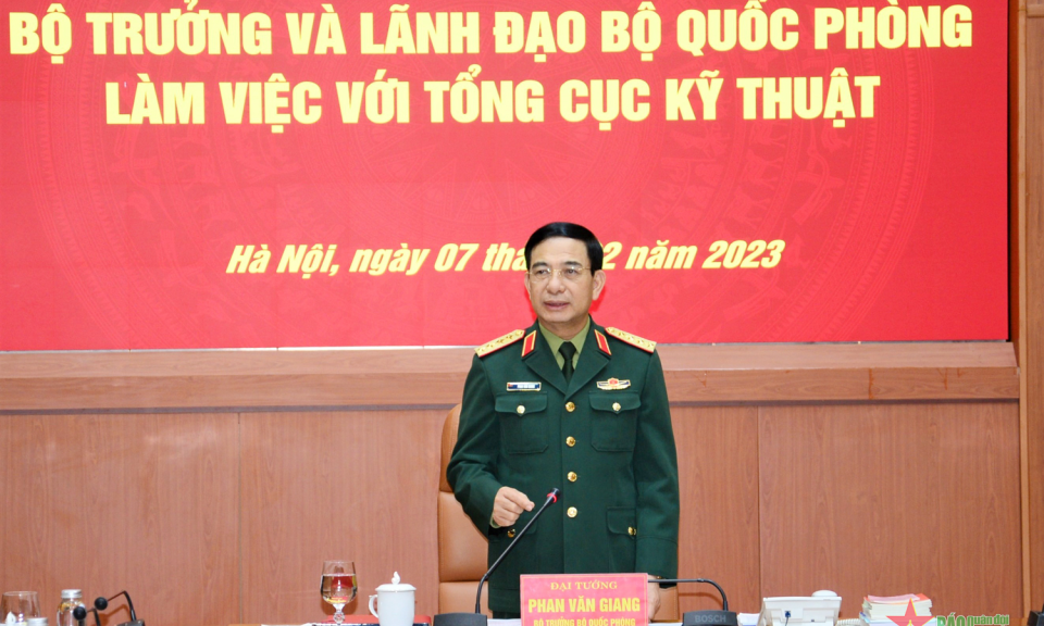 Phan Văn Giang: Tổng cục Kỹ thuật phát huy hơn nữa vai trò tham mưu với Quân ủy Trung ương, Bộ Quốc phòng