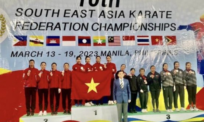 Đội tuyển Karate Việt Nam vô địch Đông Nam Á