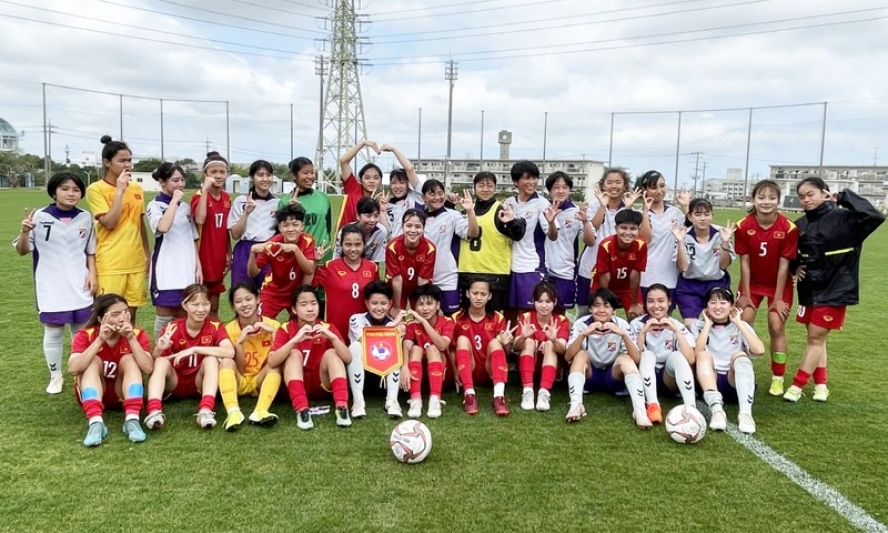 U17 nữ Việt Nam thắng đậm U17 nữ Okinawa 10-0