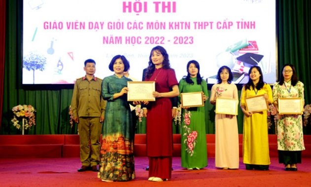 116 giáo viên đạt giáo viên dạy giỏi các môn khoa học tự nhiên cấp tỉnh