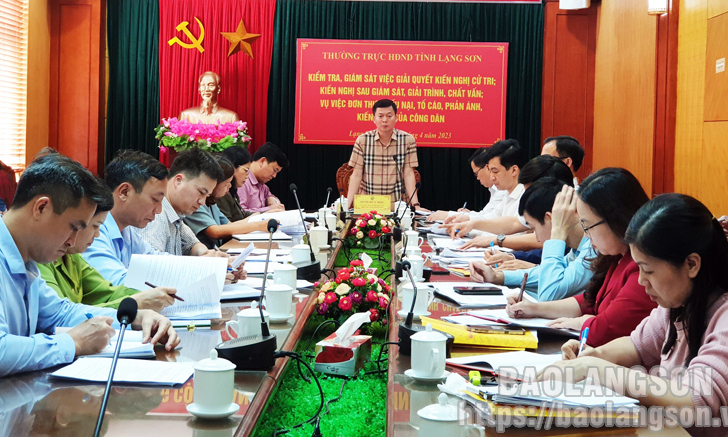 Đoàn kiểm tra, giám sát của Thường trực HĐND tỉnh kiểm tra, giám sát tại 3 sở: Nông nghiệp và Phát triển