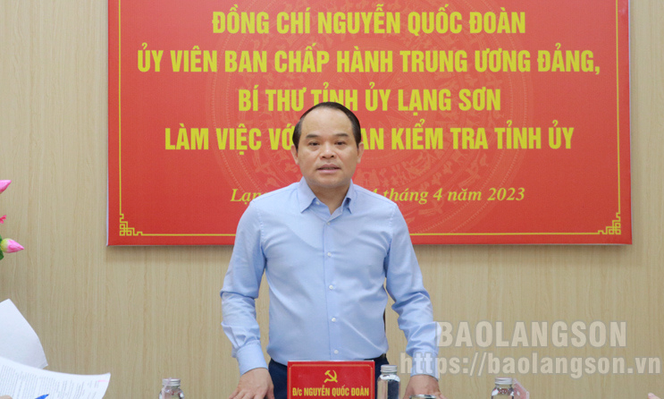 Bí thư Tỉnh ủy làm việc với Ủy ban Kiểm tra Tỉnh ủy: Tập trung nâng cao chất lượng công tác tham mưu,