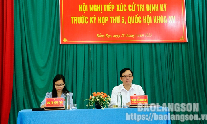 Đoàn đại biểu Quốc hội tỉnh tiếp xúc cử tri tại Lộc Bình và Đình Lập