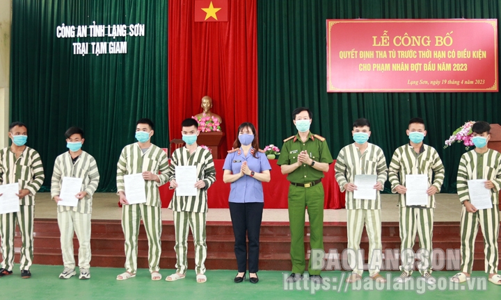 Công bố quyết định tha tù trước thời hạn có điều kiện cho các phạm nhân đợt đầu năm 2023