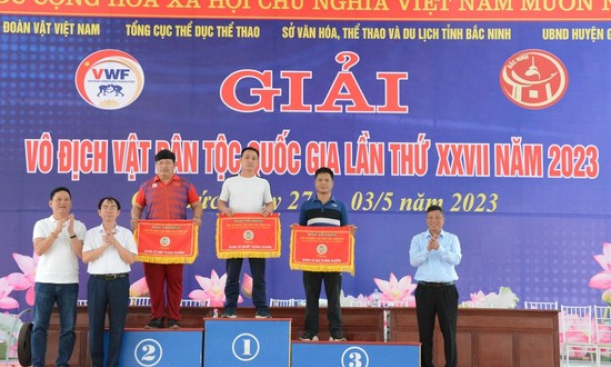 Hà Nội giành giải Nhất toàn đoàn giải Vô địch Vật dân tộc Quốc gia
