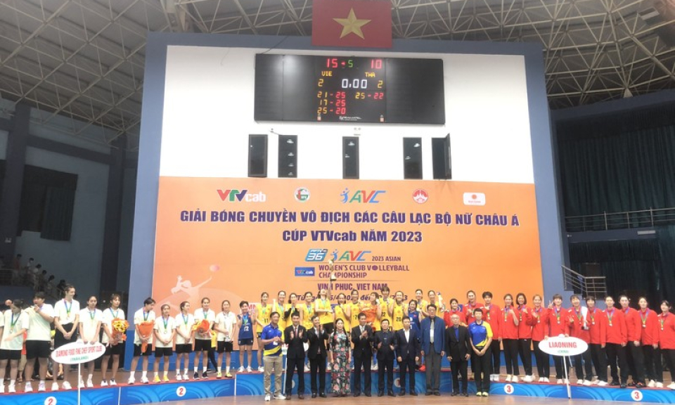 Đội tuyển nữ Việt Nam vô địch Giải bóng chuyền các câu lạc bộ châu Á Cup VTVCab