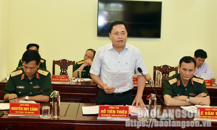 Bộ Quốc phòng kiểm tra công tác xây dựng khu vực phòng thủ tỉnh Lạng Sơn