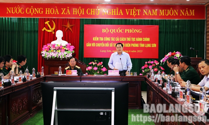 Kiểm tra công tác cải cách thủ tục hành chính gắn với chuyển đổi số tại Bộ đội Biên phòng Lạng Sơn