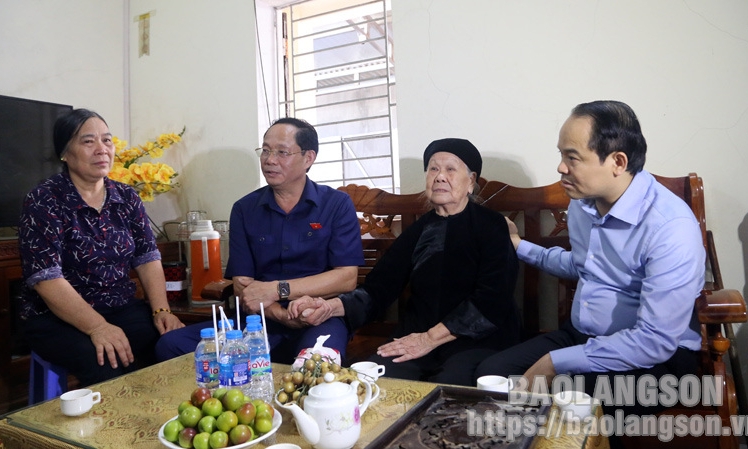 Đồng chí Phó Chủ tịch Quốc hội và lãnh đạo tỉnh dâng hương nghĩa trang liệt sỹ, thăm, tặng quà gia đình