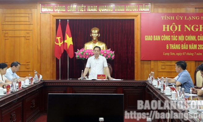 Giao ban công tác nội chính và cải cách tư pháp 6 tháng đầu năm 2023
