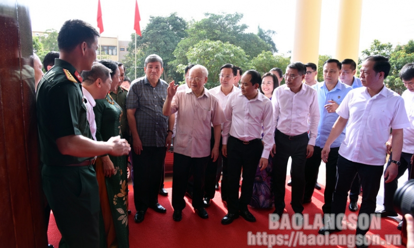 Tổng Bí thư Nguyễn Phú Trọng thăm và làm việc tại Lạng Sơn
