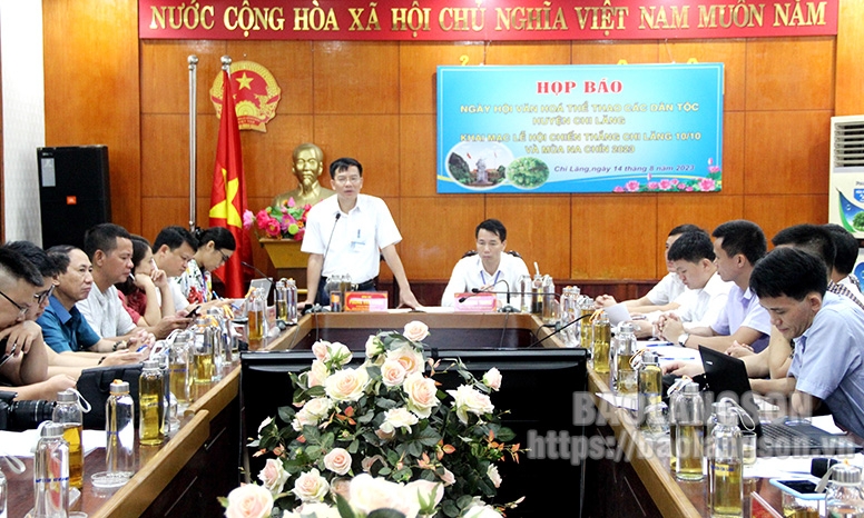 Họp báo thông tin về các hoạt động quảng bá sản phẩm Na Chi Lăng và tổ chức ngày hội văn hóa thể thao