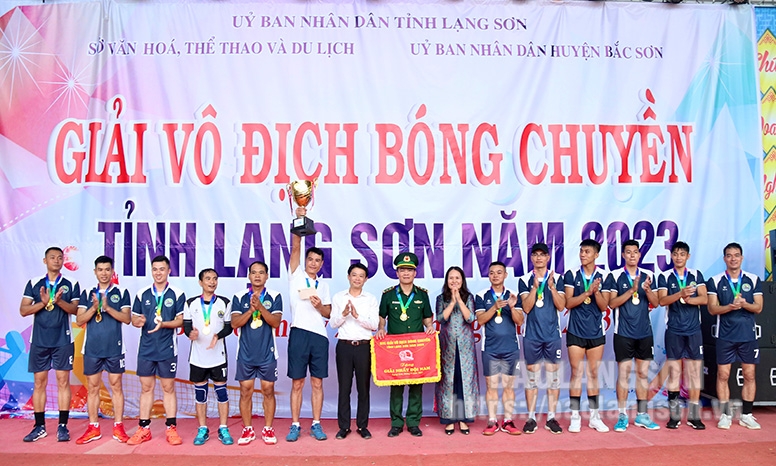 Bộ Chỉ huy Bộ đội Biên phòng tỉnh vô địch giải bóng chuyền tỉnh năm 2023