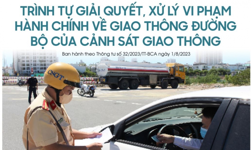 Trình tự giải quyết, xử lý vi phạm hành chính về giao thông đường bộ