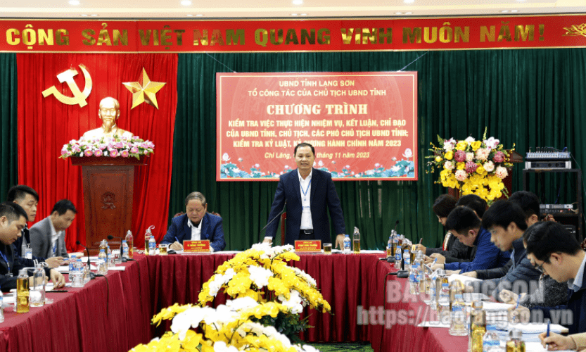 hiện nhiệm vụ, kết luận, chỉ đạo của UBND tỉnh, Chủ tịch và các Phó Chủ tịch UBND tỉnh tại huyện Chi Lăng