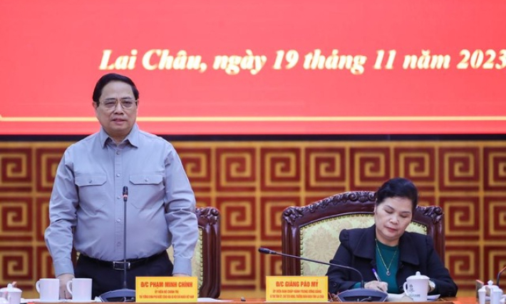 Thủ tướng làm việc với Ban Thường vụ Tỉnh ủy Lai Châu