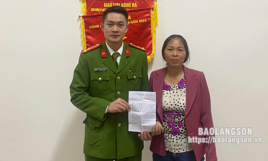 Lá thư cảm ơn, ấm lòng người chiến sĩ công an