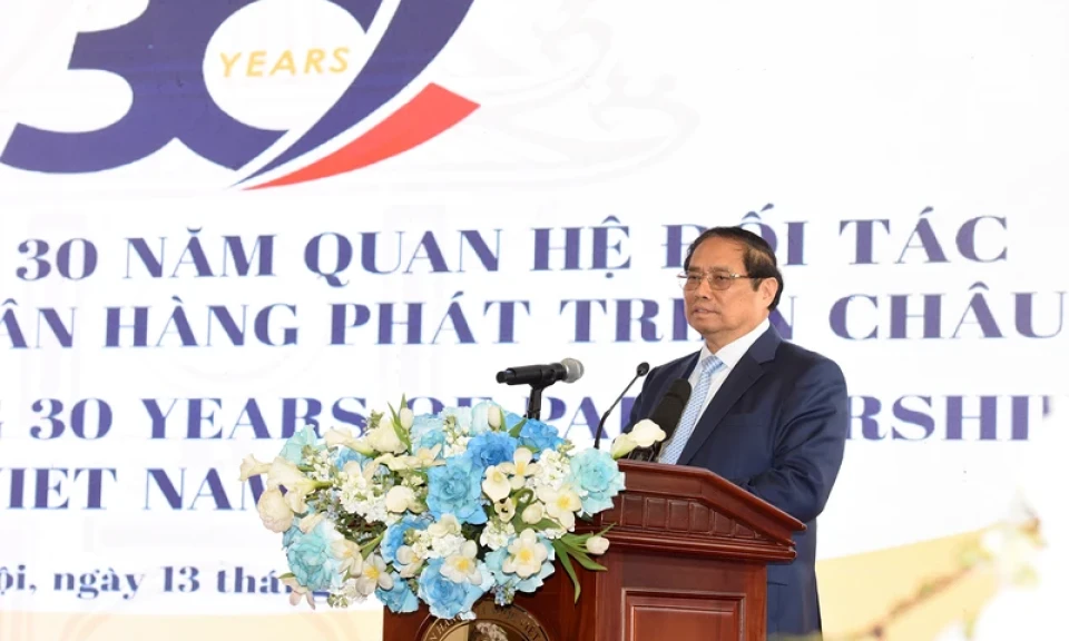 Thủ tướng Phạm Minh Chính dự lễ kỷ niệm 30 năm quan hệ đối tác Việt Nam-ADB