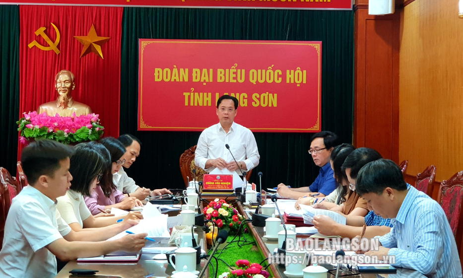 Đoàn đại biểu Quốc hội tỉnh họp triển khai các nội dung công việc trước Kỳ họp thứ 7 Quốc hội khóa XV