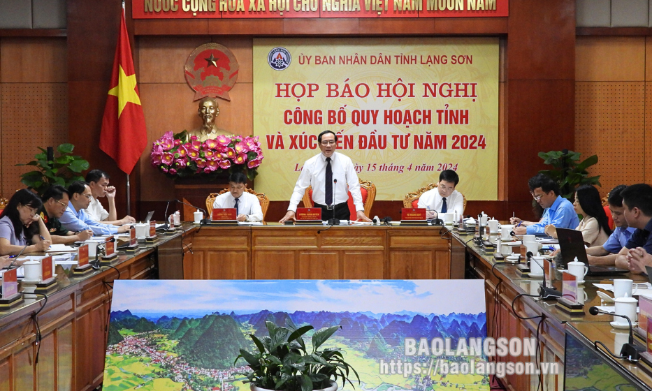Họp báo thông tin tổ chức Hội nghị công bố Quy hoạch tỉnh và Xúc tiến đầu tư tỉnh Lạng Sơn năm 2024