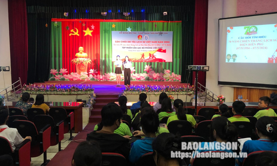 Cung Thanh thiếu nhi tổ chức sân chơi “Em yêu lịch sử Việt Nam”