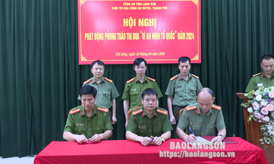 Cụm công an các huyện, thành phố phát động phong trào thi đua “Vì an ninh Tổ quốc” năm 2024