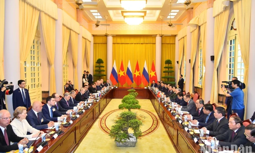 Chủ tịch nước Tô Lâm hội đàm với Tổng thống Liên bang Nga Vladimir Putin