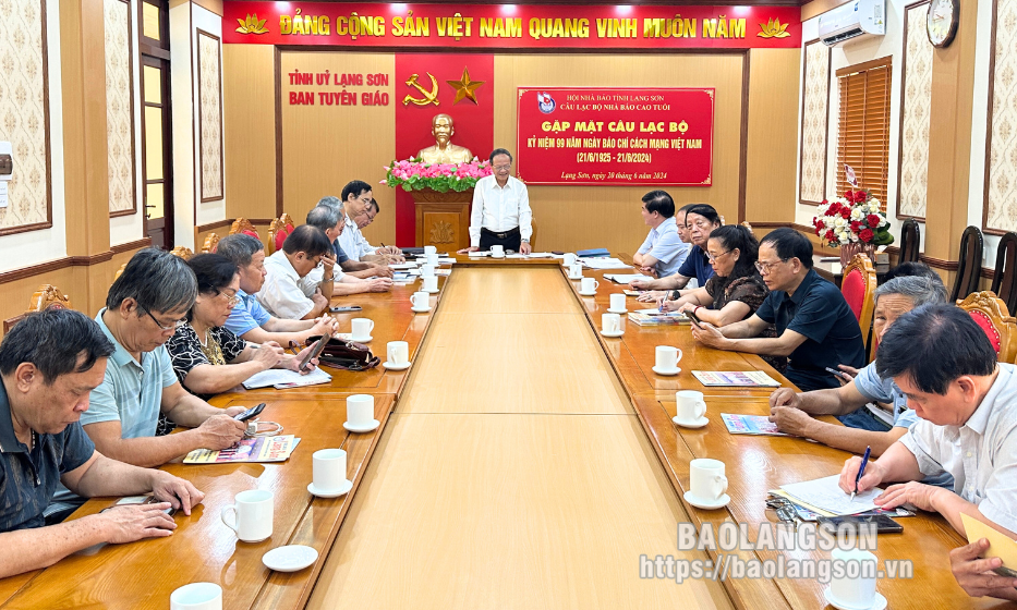 Câu lạc bộ Nhà báo cao tuổi tỉnh Lạng Sơn gặp mặt nhân Ngày Báo chí cách mạng Việt Nam