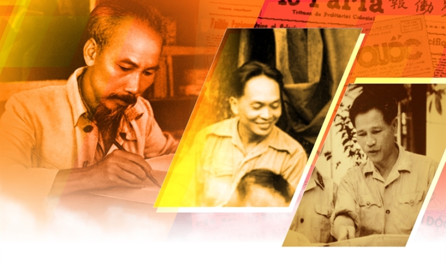 Chủ tịch Hồ Chí Minh, Đại tướng Võ Nguyên Giáp, Đại tướng Nguyễn Chí Thanh - những nhà báo cách mạng