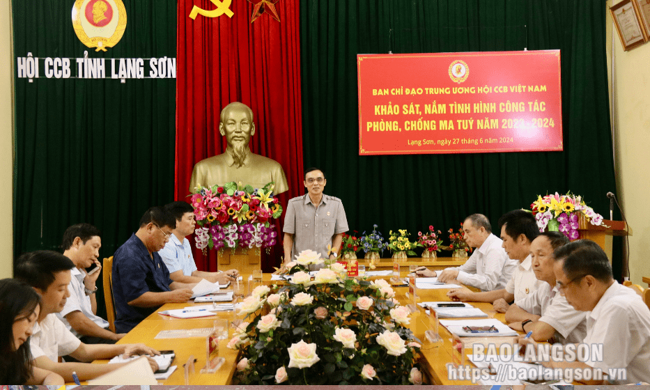 Đoàn công tác của Trung ương Hội Cựu chiến binh Việt Nam khảo sát tình hình công tác phòng, chống ma