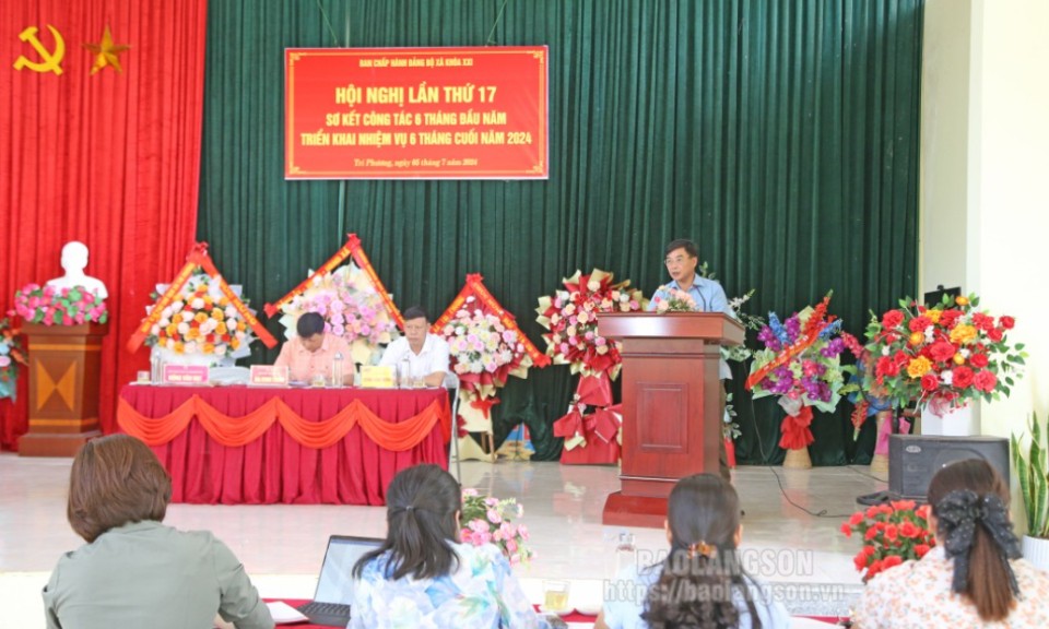 Đảng ủy xã Tri Phương triển khai nhiệm vụ 6 tháng cuối năm 2024