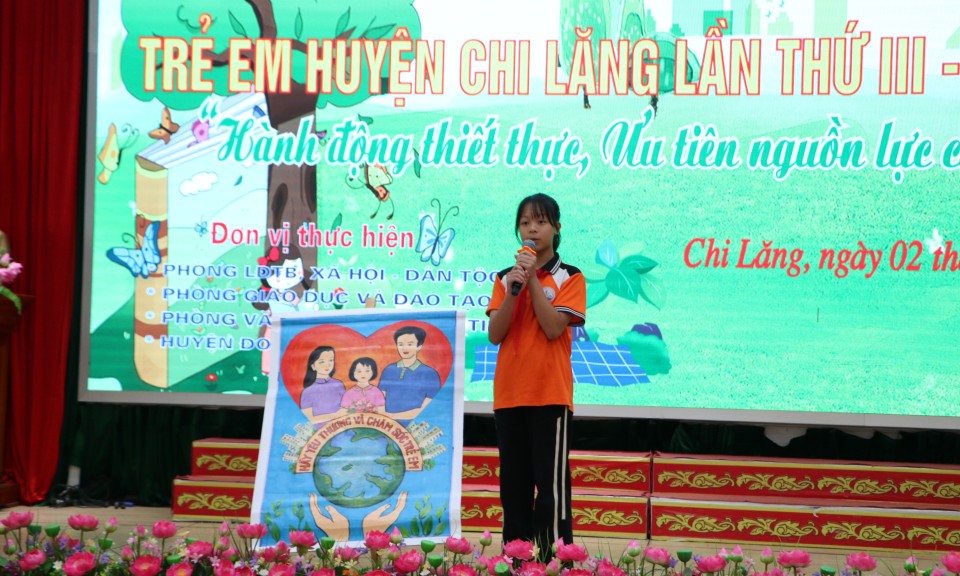 Chi Lăng tổ chức Diễn đàn trẻ em năm 2024