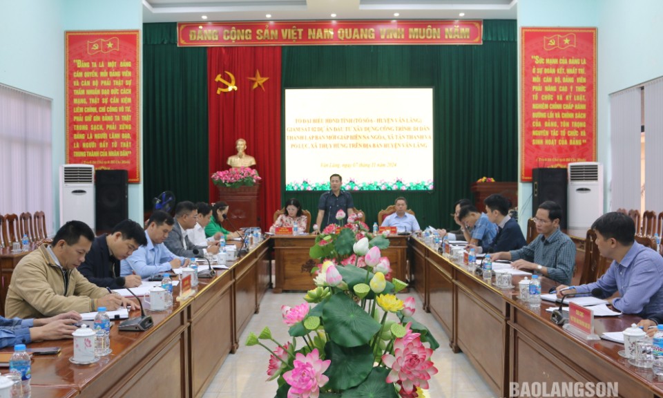 giám sát dự án đầu tư xây dựng công trình di dân thành lập bản mới giáp biên trên địa bàn huyện Văn Lãng
