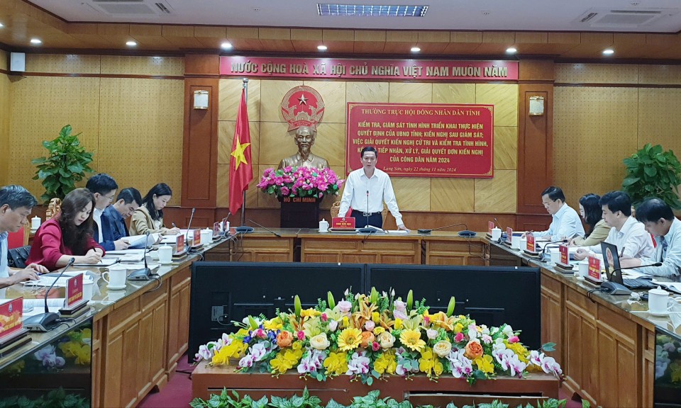 Thường trực HĐND tỉnh kiểm tra, giám sát việc giải quyết các kiến nghị sau giám sát, kiến nghị của cử