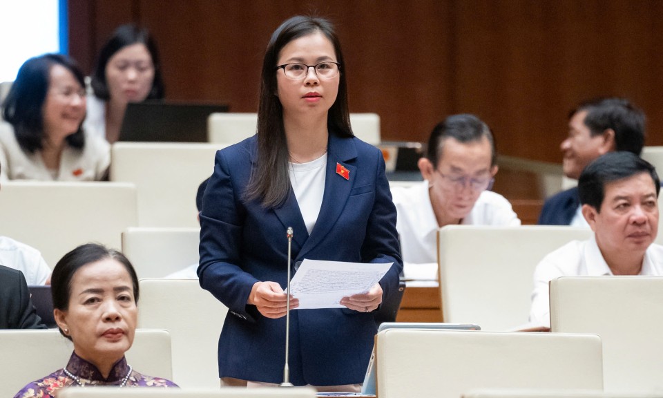 Đại biểu Quốc hội tỉnh nêu ý kiến đóng góp vào báo cáo kết quả giám sát việc giải quyết, trả lời kiến nghị của cử tri