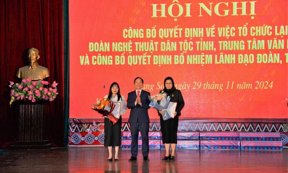 tổ chức lại đơn vị và điều động bổ nhiệm lãnh đạo đơn vị trực thuộc Sở Văn hoá, Thể thao và Du lịch Lạng