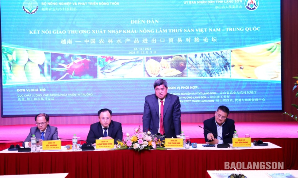 Diễn đàn kết nối giao thương xuất nhập khẩu nông lâm, thủy sản Việt Nam – Trung Quốc