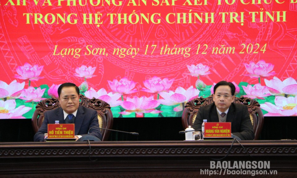 hành Đảng bộ tỉnh về tổng kết thực hiện Nghị quyết 18 và phương án sắp xếp tổ chức bộ máy trong hệ thống