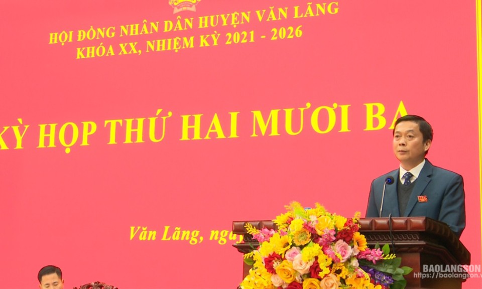 Kỳ họp thứ hai mươi ba HĐND huyện Văn Lãng: Thông qua 10 Nghị quyết quan trọng
