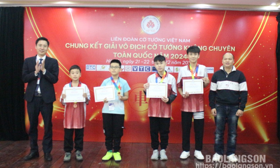 Lạng Sơn đoạt nhiều huy chương nhất tại vòng chung kết Giải vô địch Cờ tướng không chuyên toàn quốc năm
