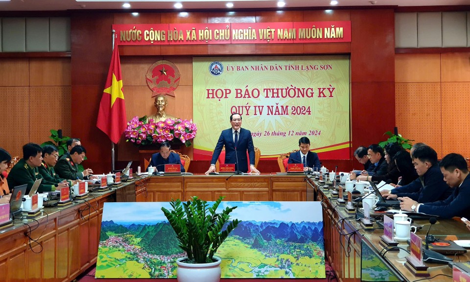 UBND tỉnh họp báo thường kỳ quý IV năm 2024