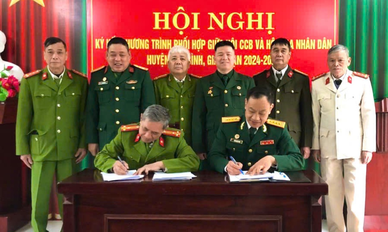 Lộc Bình: Hội nghị ký kết chương trình phối hợp giữa Hội Cựu chiến binh huyện và Hội Cựu Công an nhân