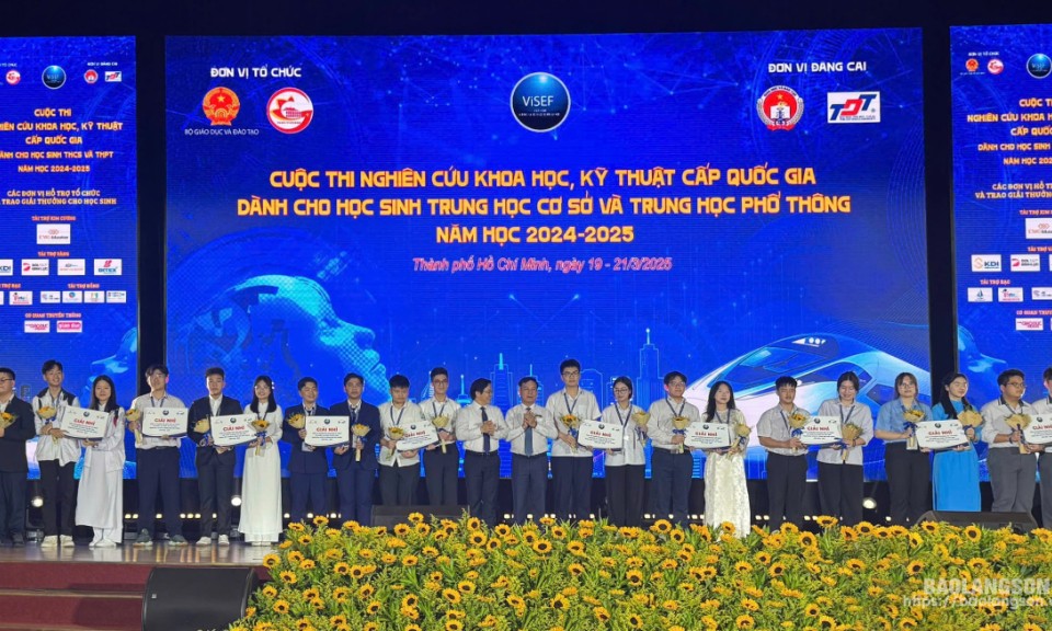 Lạng Sơn: Cả 3 dự án dự thi đoạt giải Cuộc thi Khoa học Kỹ thuật cấp quốc gia dành cho học sinh THCS