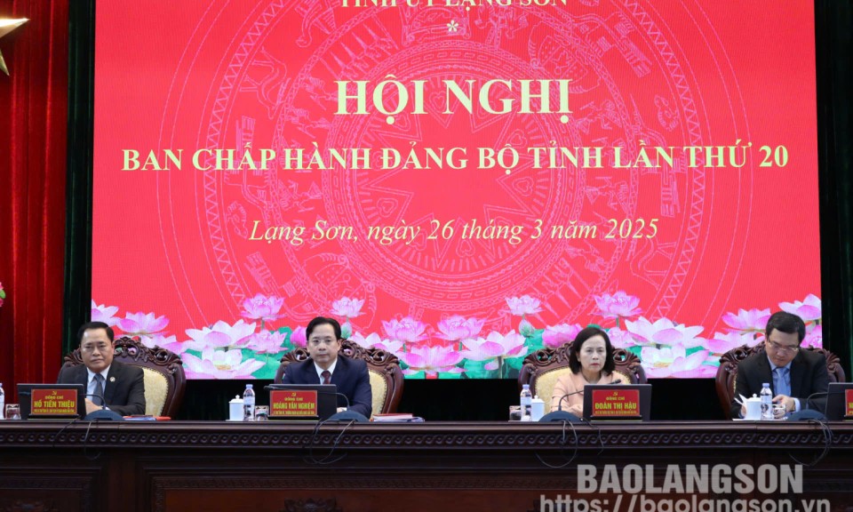 Hội nghị lần thứ 20 Ban Chấp hành Đảng bộ tỉnh