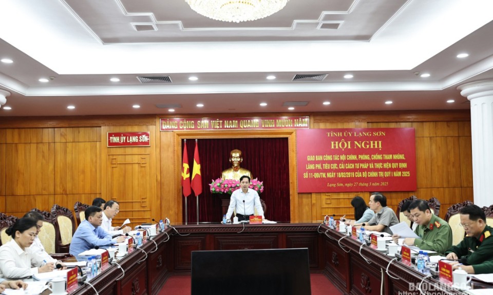 Giao ban công tác nội chính, phòng, chống tham nhũng, lãng phí, tiêu cực, cải cách tư pháp và thực hiện