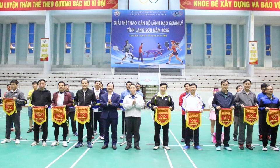 Gần 60 vận động viên tham gia Giải thể thao cán bộ lãnh đạo quản lý tỉnh Lạng Sơn năm 2025