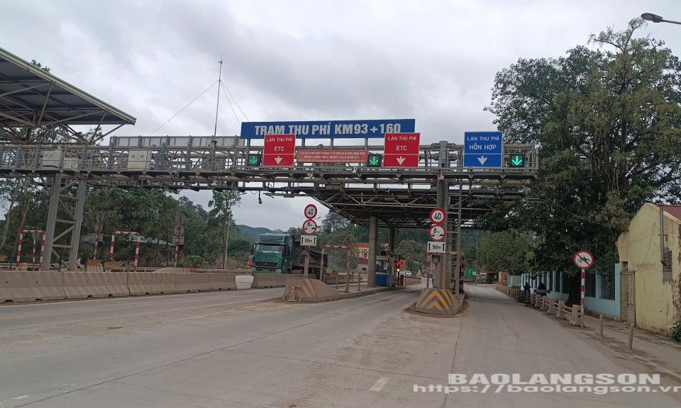 Từ ngày 25/4/2025 điều chỉnh giá vé sử dụng đường bộ tại km 93+160 Quốc lộ 1A