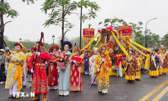 Lễ đón nhận danh hiệu Di sản Văn hóa Phi Vật thể Quốc gia "Lễ hội điện Huệ Nam"
